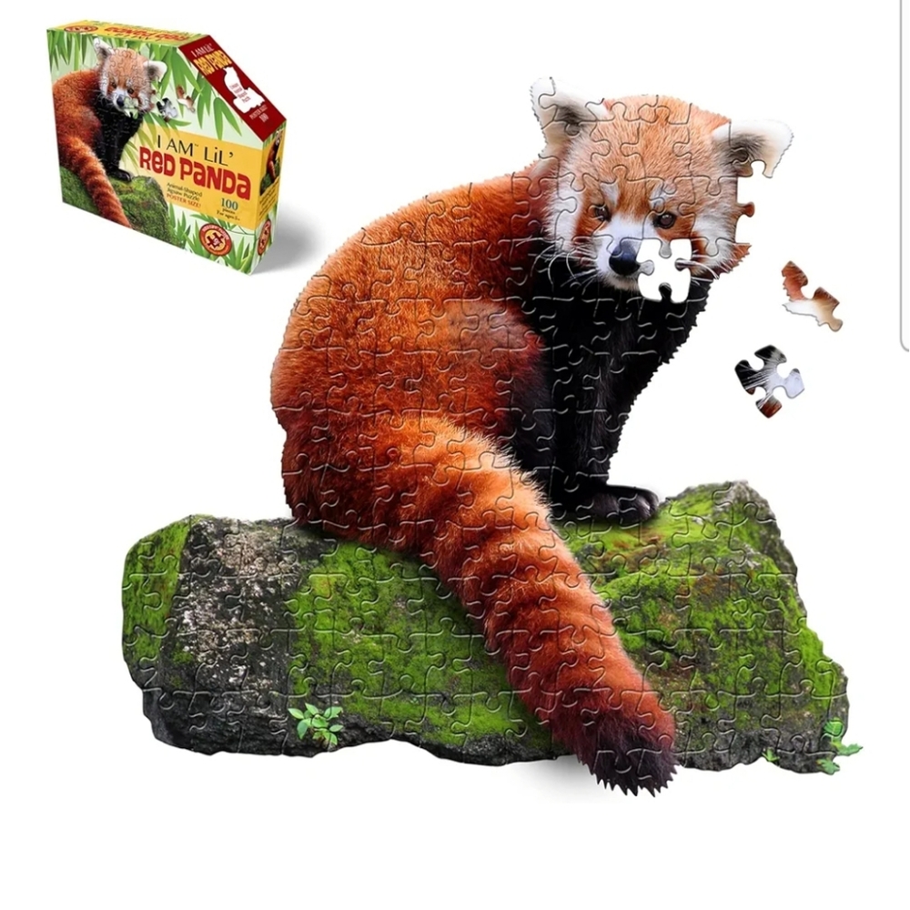 Madd Capp I Am Lil’ Red Panda Puzzle 100 Piece Animal Shaped Kids Puzzle